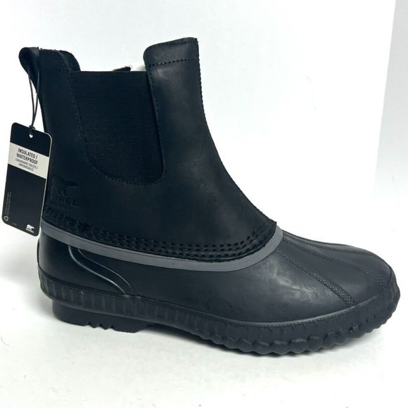 Sorel Men's Cheyenne II Chelsea Waterproof Boots Black, Size 9.5 M - Picture 1 of 6